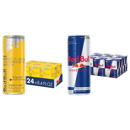 Red Bull Tropical & Original Energy Drink Bundle - 48 Cans
