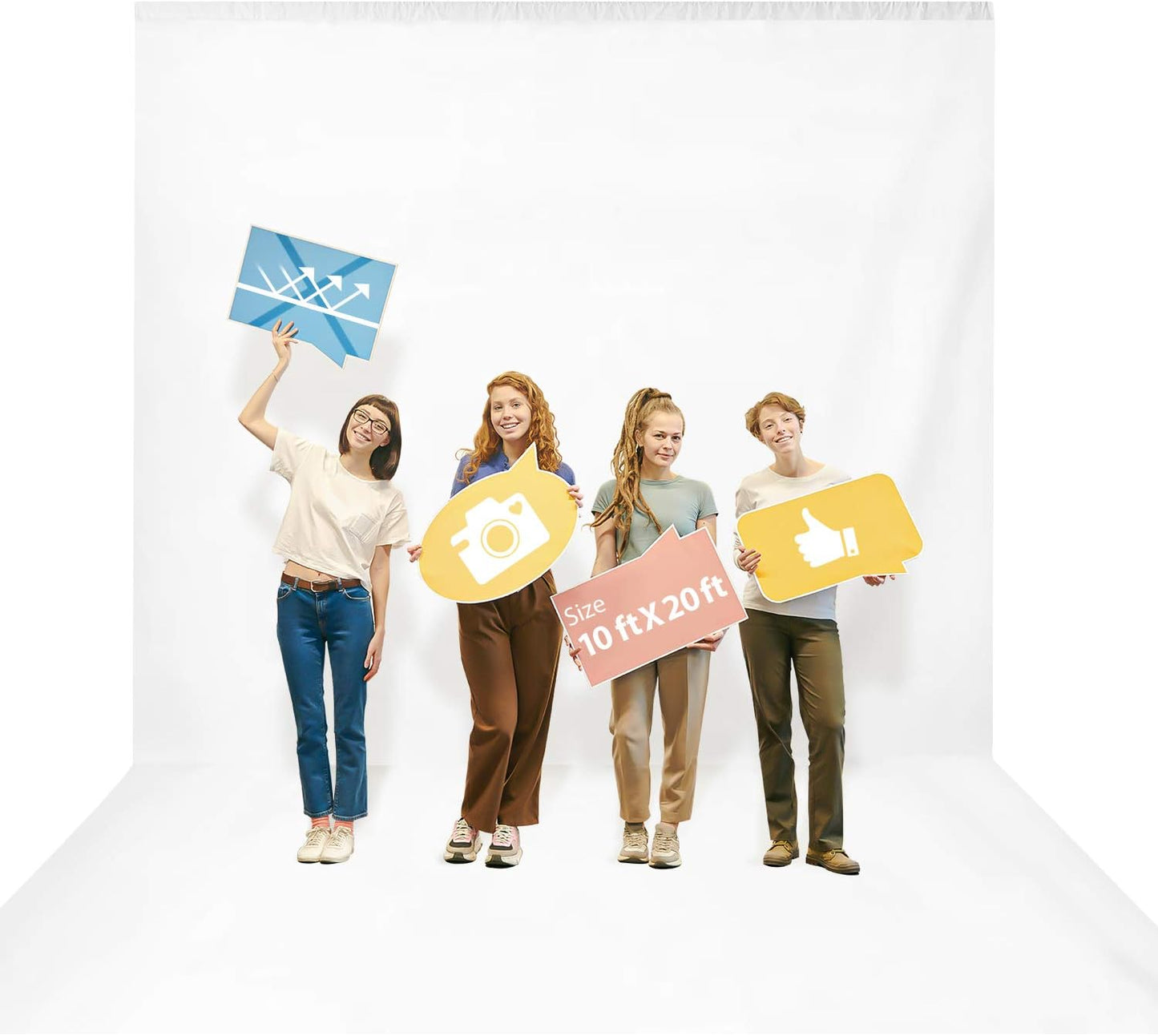 Pure White Seamless Backdrop Photographic Studio Essential