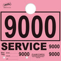 Service Dispatch Numbers RL78 Style Mirror Hang Tags Numbered - Pink