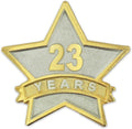 Year Service Award STAR Lapel Pin - Elegant 1-30 Year Recognition