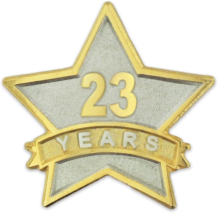 PinMart Year Service Award STAR Lapel Pin for Employee Recognition