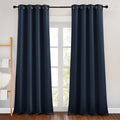 Blackout Curtain Panels 46 by 90 in Navy - Room Darkening Thermal