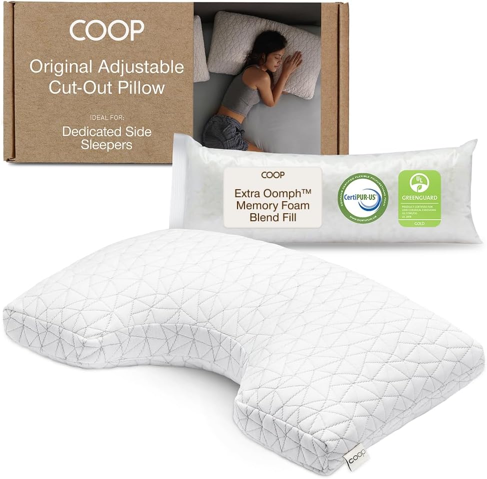 Coop Home Goods Original Cut-Out Adjustable Pillow for Comfort