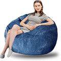 3 Ft Bean Bag Chair Memory Foam Filled Bean Bag - Supportive Corduroy