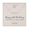 30th Birthday Necklace for Women Sterling Silver Pearl Bar