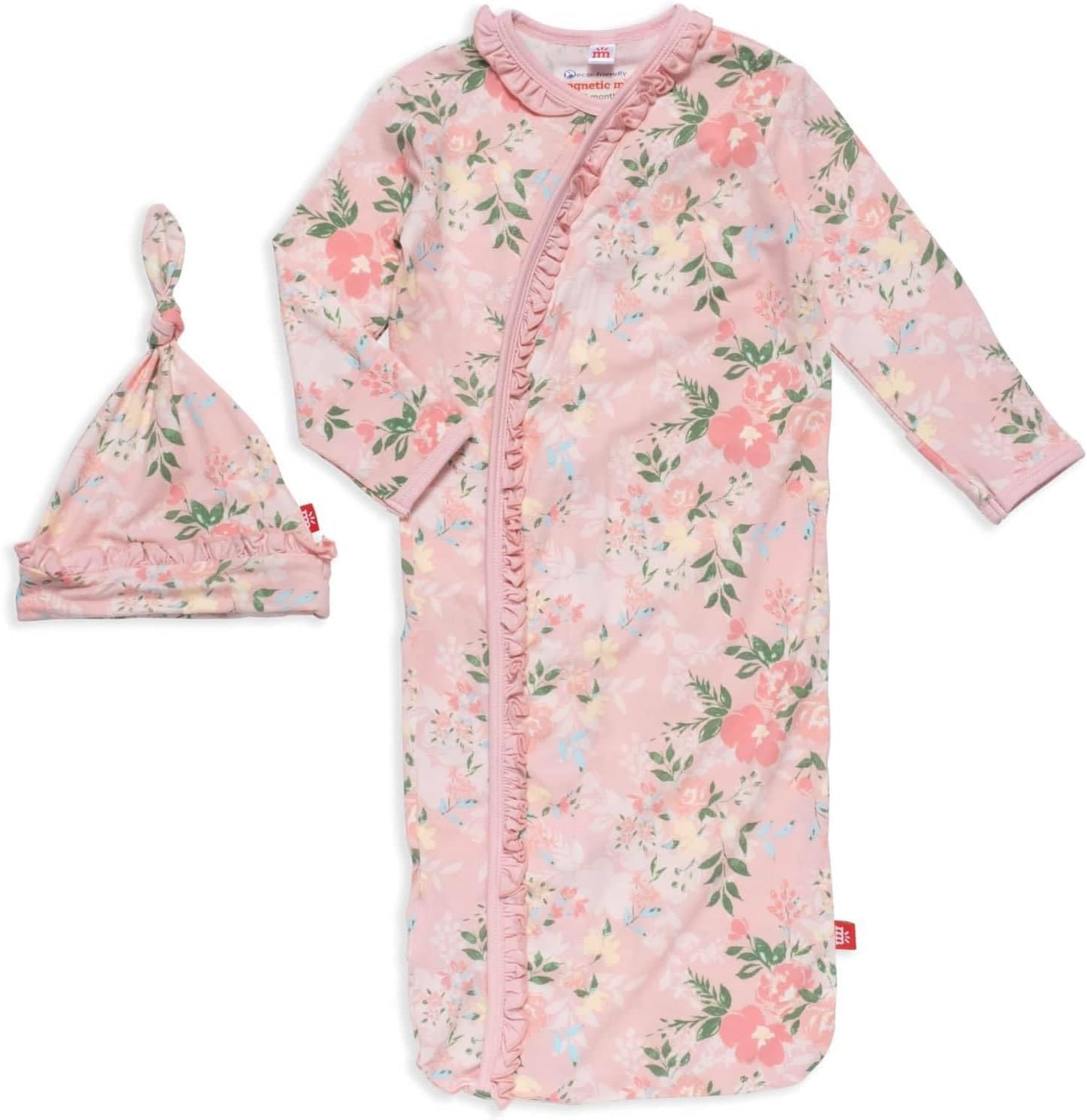 Magnetic Me Modal Newborn Sleeper Gown & Hat Set for Comfort