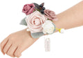 Ling's Moment 6pcs Wedding Wrist Corsage Mauve Dusty Rose - Timeless