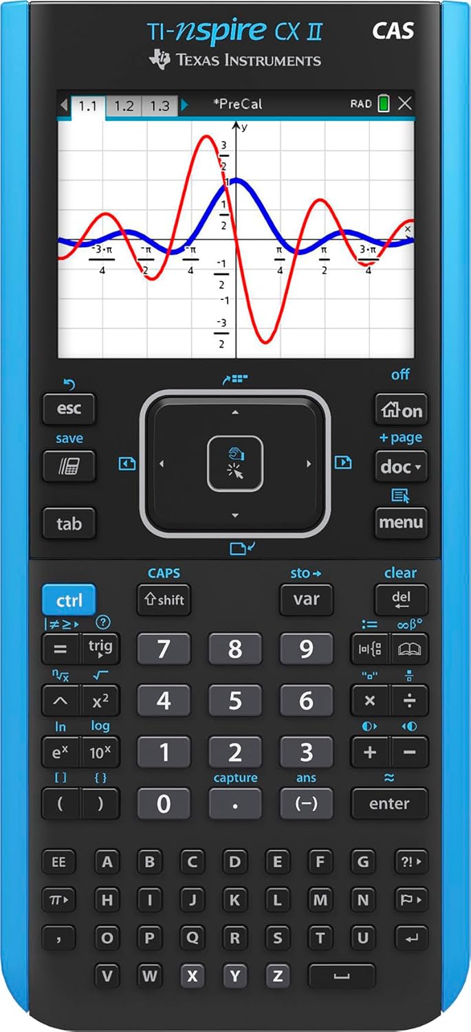 TI-Nspire CX II CAS: Color Graphing Calculator + Student Software