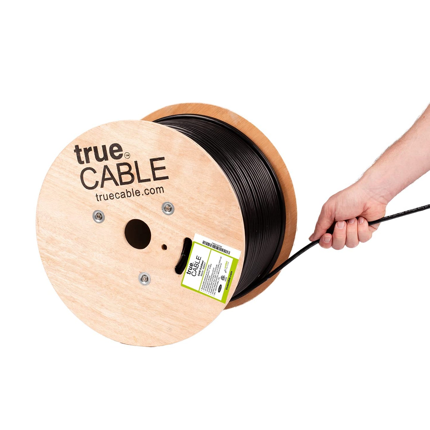 trueCABLE Cat6 Outdoor Ethernet Cable - 1000ft, UV Resistant