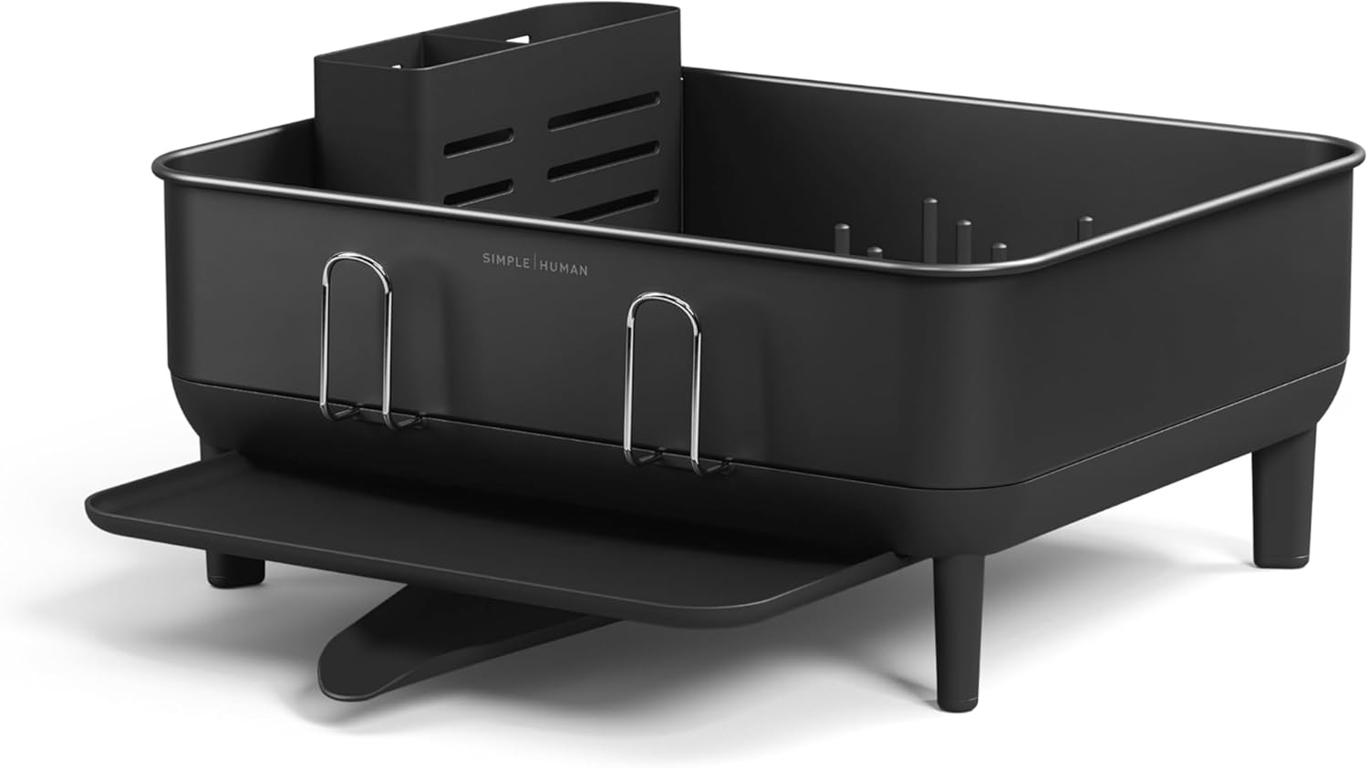 simplehuman Compact Dish Drying Rack with 360o Drain Spout