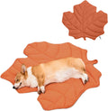 FUNNY FUZZY Dog Blanket Mat Maple Red - Leaf Design Comfort