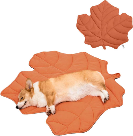 Cozy Leaf Design Dog Blanket for Pets - Machine Washable Comfort
