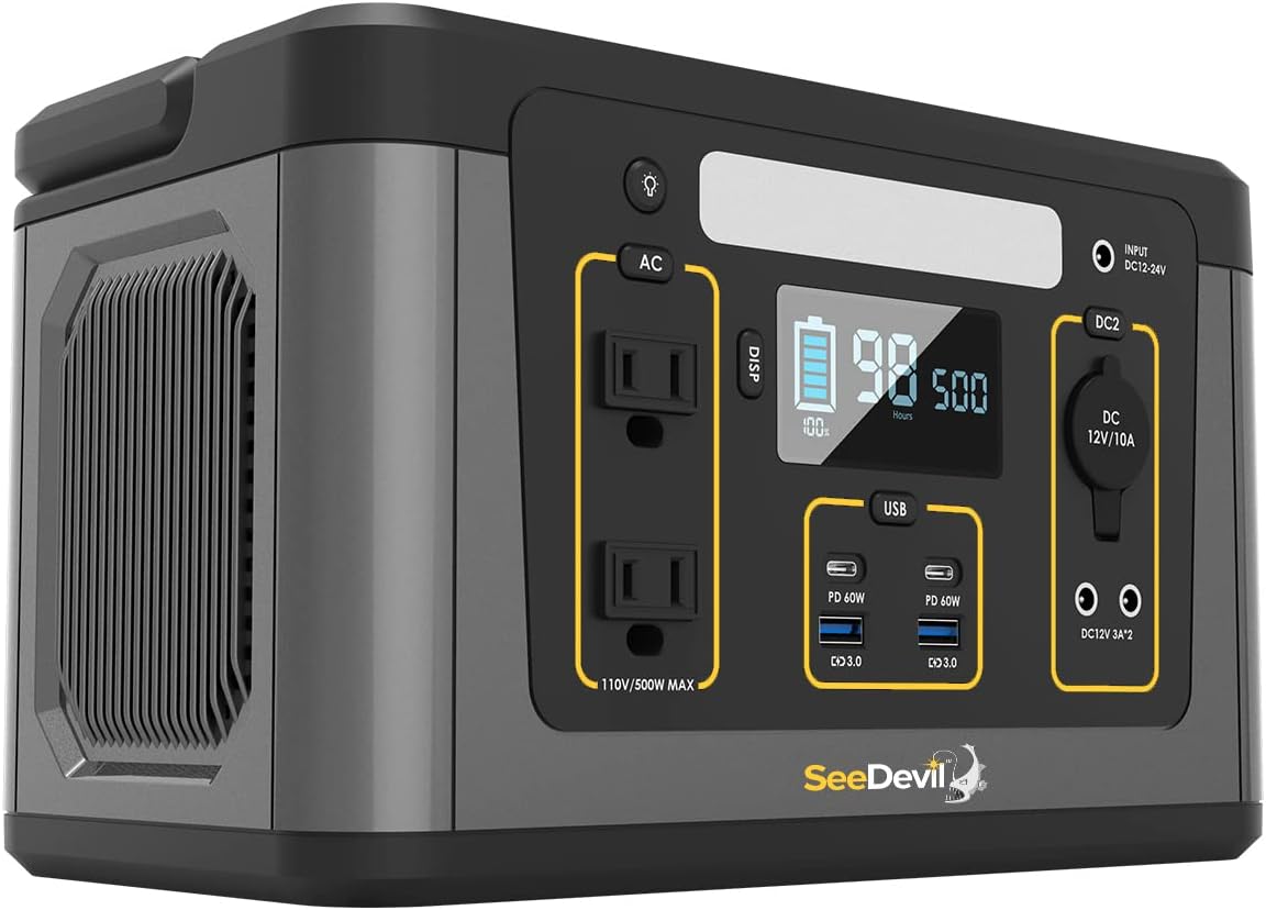 SeeDevil 500W Portable Power Station - Off-Grid Powerhouse