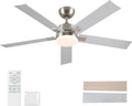 52 Inch Ceiling Fans with Lights and Remote - Quiet 6-Speed DC Motor