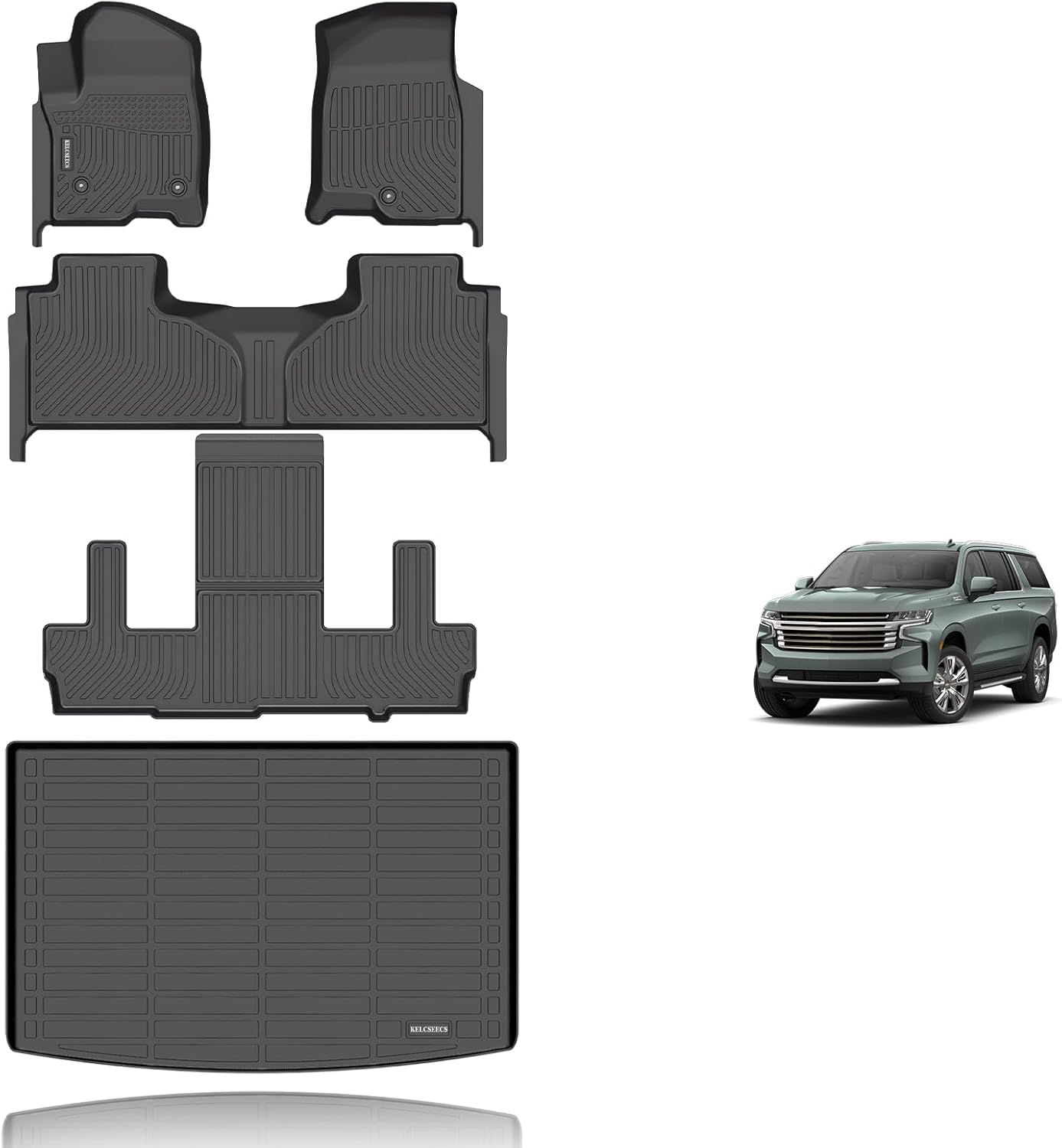 Custom Floor Mats for 2021-2025 Chevrolet Suburban & GMC Yukon XL