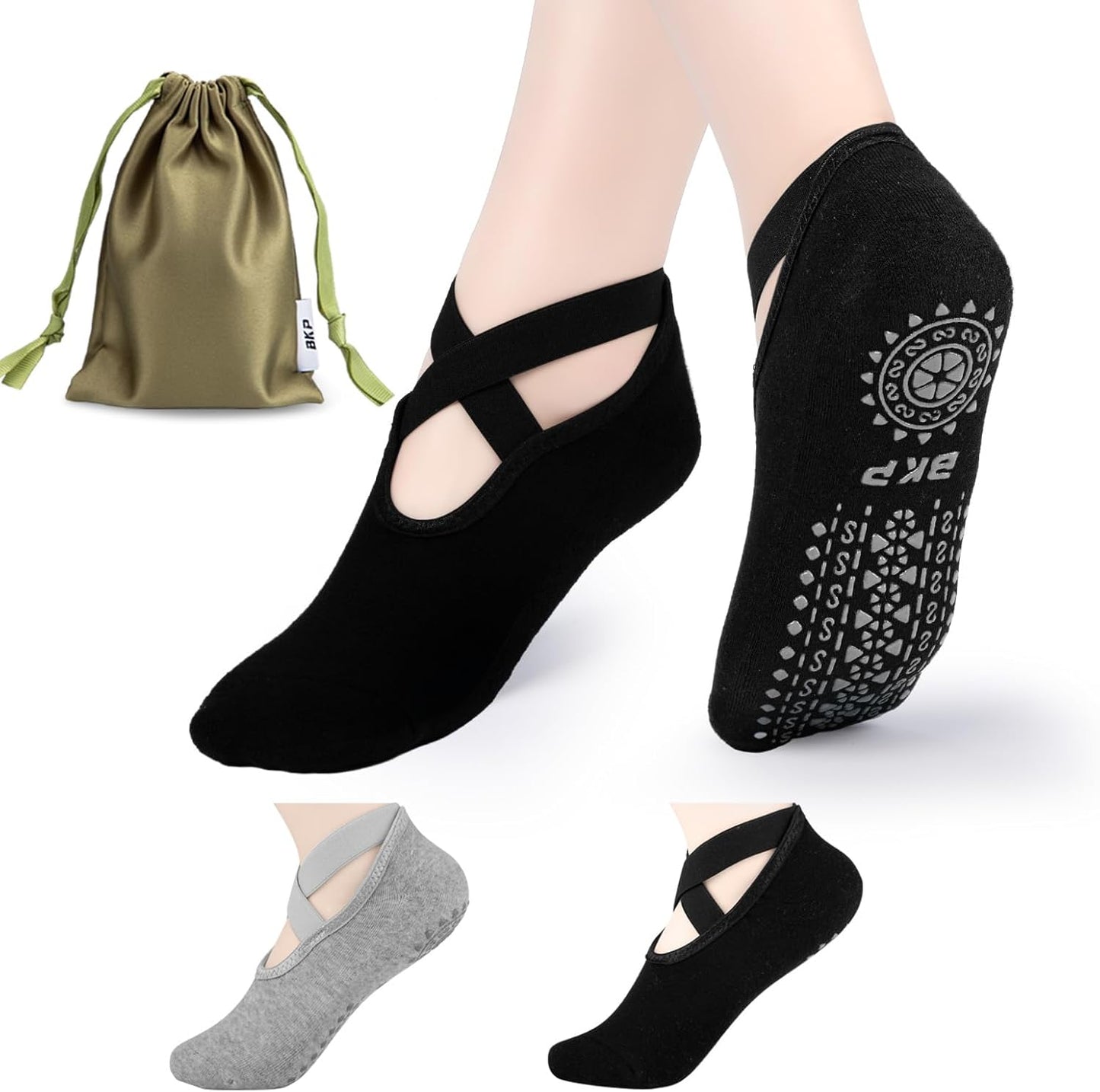 Non-Slip Yoga Socks - Improve Balance & Grip