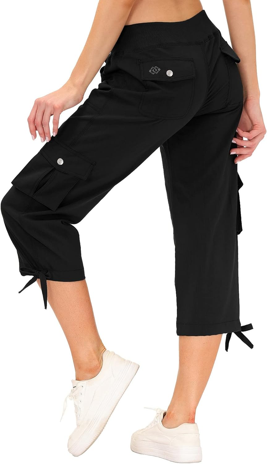 MoFiz Women's Cargo Capris Hiking Pants for Outdoor Activities