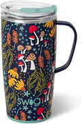 22oz Travel Mug Mushroom Meadow - Insulated Tumbler with Handle