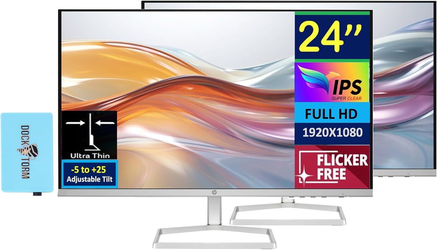 HP Series 5 524sw 24 Inch FHD Monitor with Adjustable Tilt