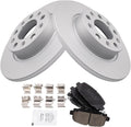 TRQ Rear Brake Pad & Rotor Kit Compatible with 2018-2022 Jeep Compass
