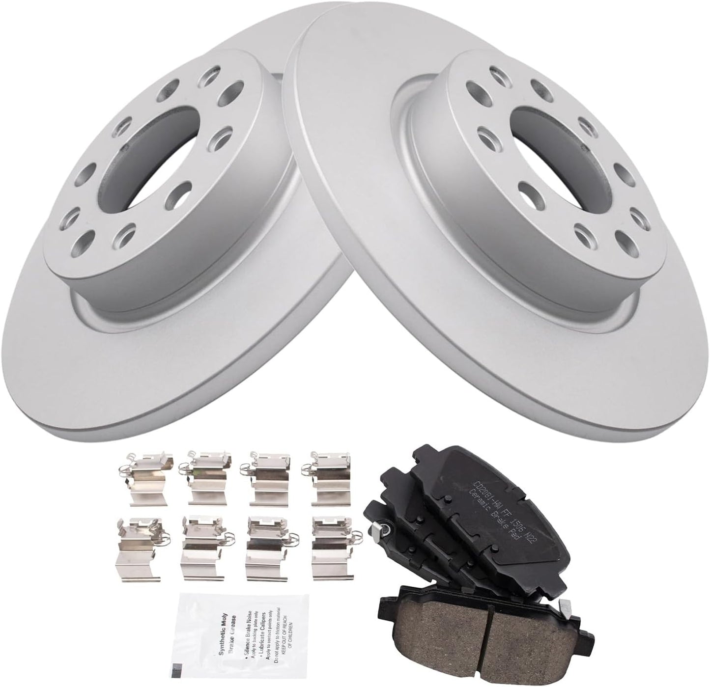 TRQ Rear Brake Pad & Rotor Kit for 2018-2022 Jeep Compass