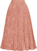 High Elastic Waist Pleated Chiffon Midi Skirt - Flowy Everyday Style