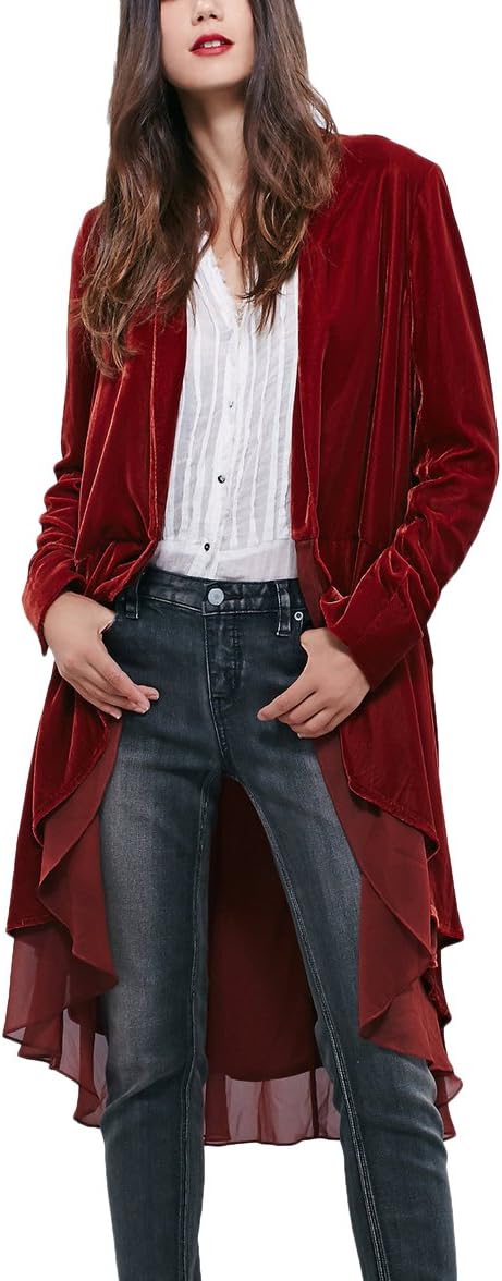 Urban CoCo Women's Long Sleeve Velvet Cardigan Coat Review