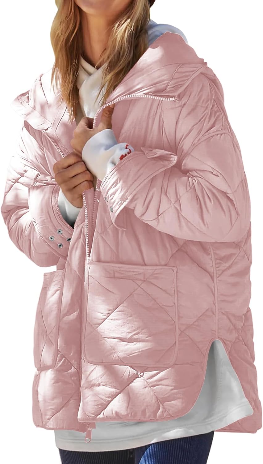 Dyexces Womens Quilted Puffer Jacket Lightweight Warm Coat