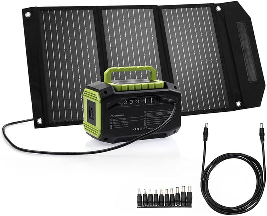 Portable 150W Solar Power Station with 145Wh Capacity