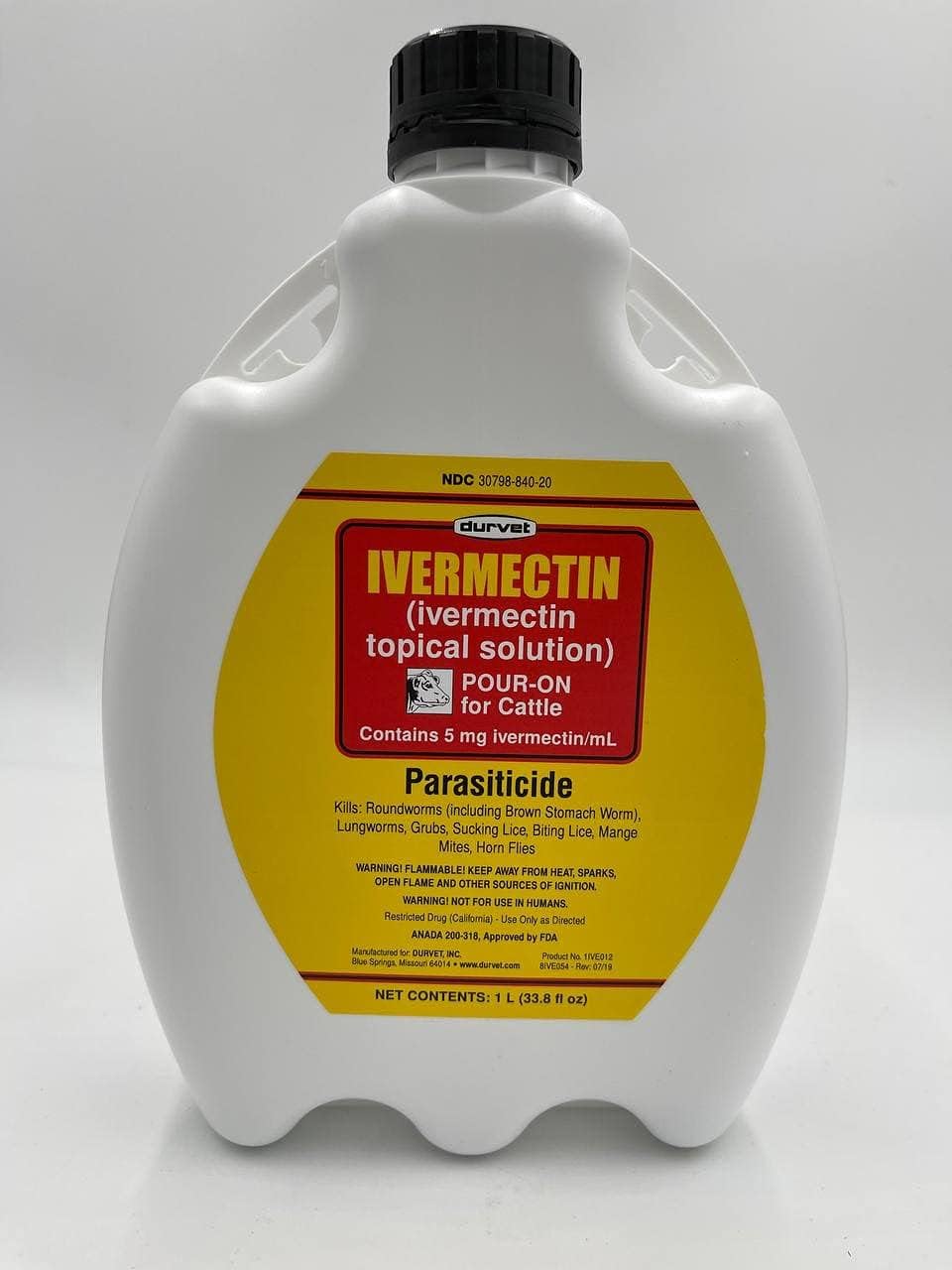 Durvet Ivermectin Pour On 1 Lt for Effective Animal Health Care