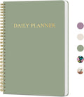 Aesthetic Daily Planner Notebook for Women - Green B5 Undated