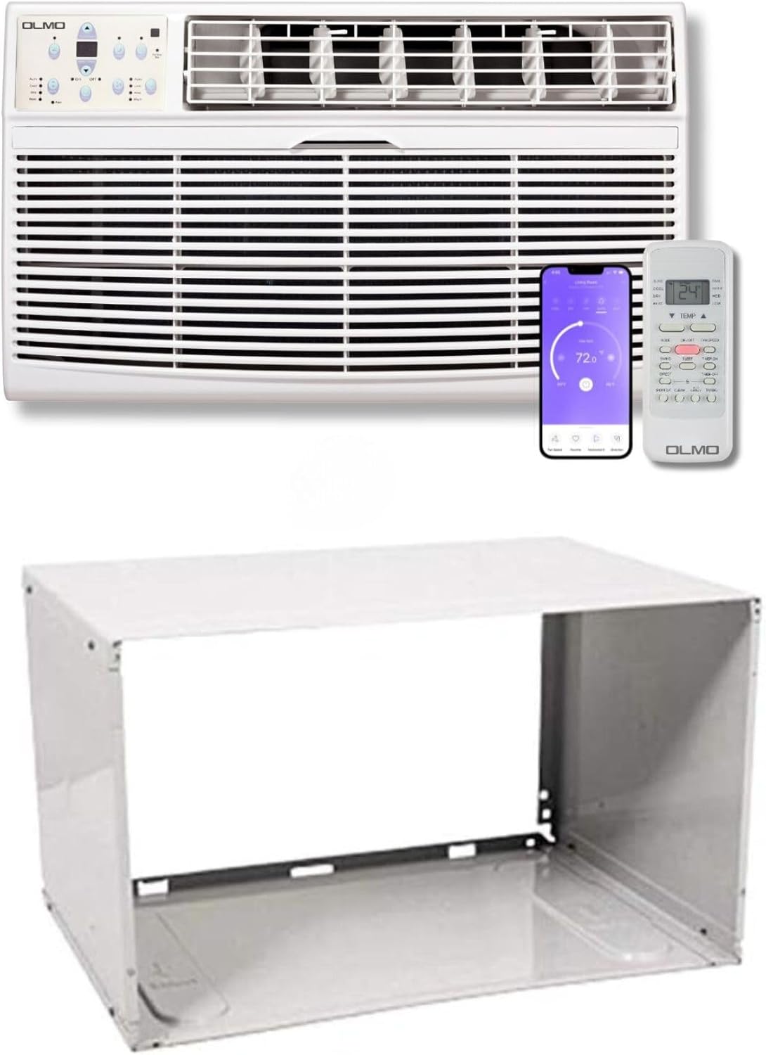 OLMO 12,000 BTU Through-the-Wall AC with Remote Control - Smart Cooling Efficiency!