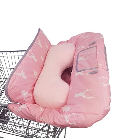 Shopping Cart Covers for Baby Girl with Supportive Pillow