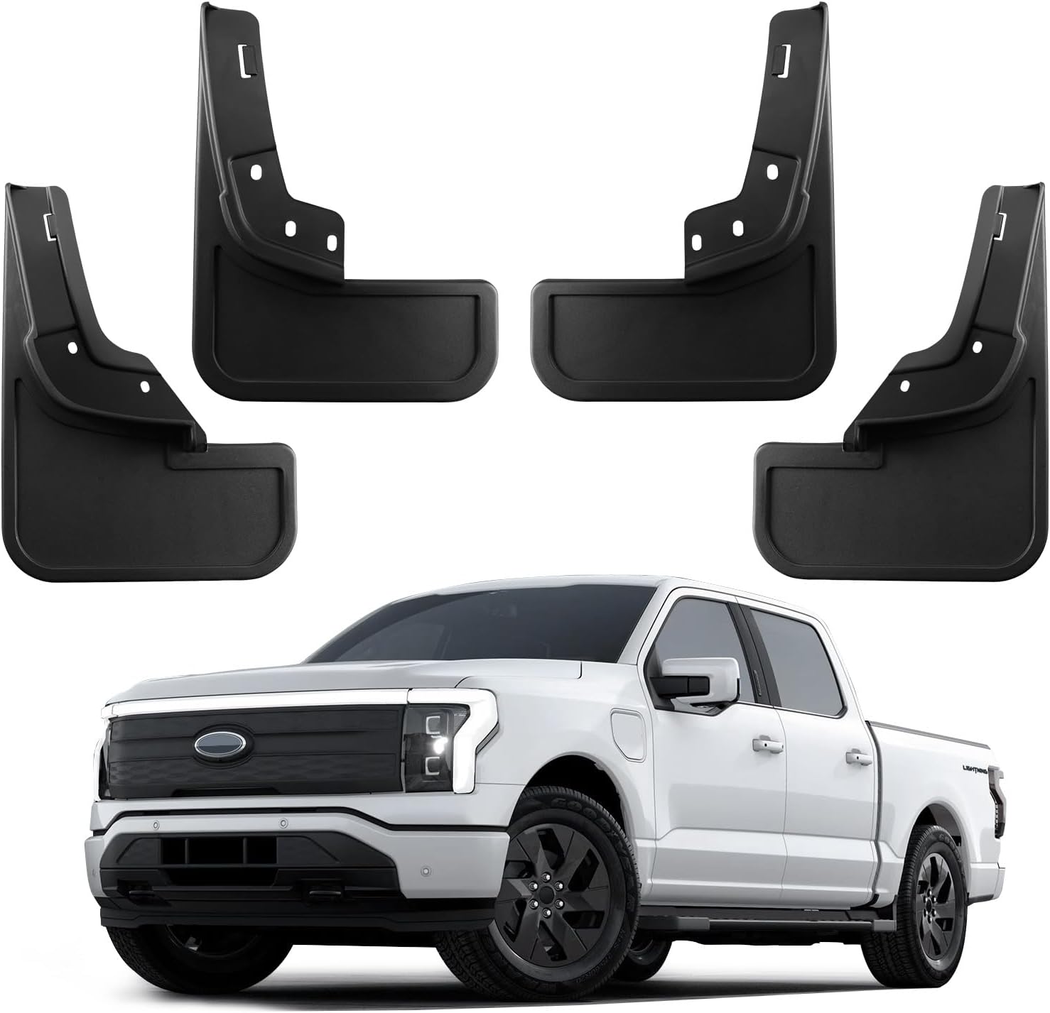 Ecarzo Mud Flaps for F150 Lightning - All Weather Protection