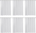 Nasitos Hotel Fabric Shower Curtain Liners 6 Pack - Water Resistant