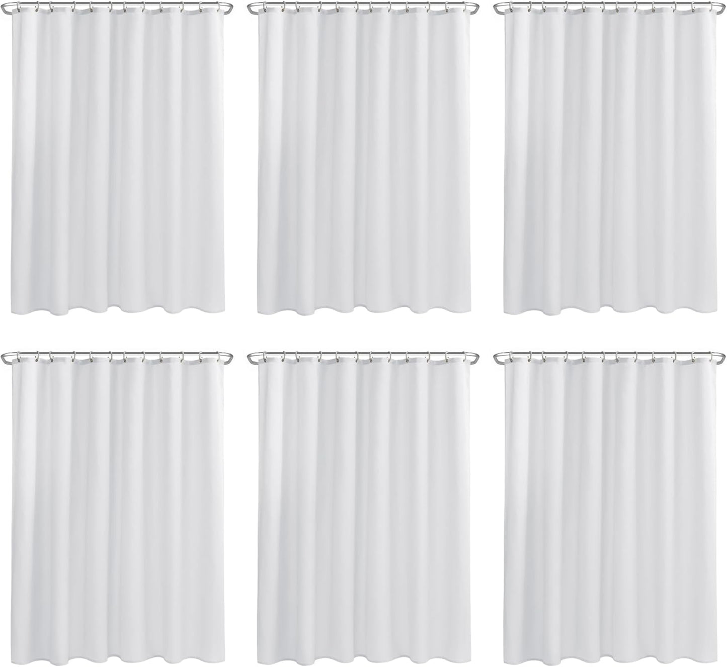Nasitos Hotel Fabric Shower Curtain Liners - Water Resistant & Durable