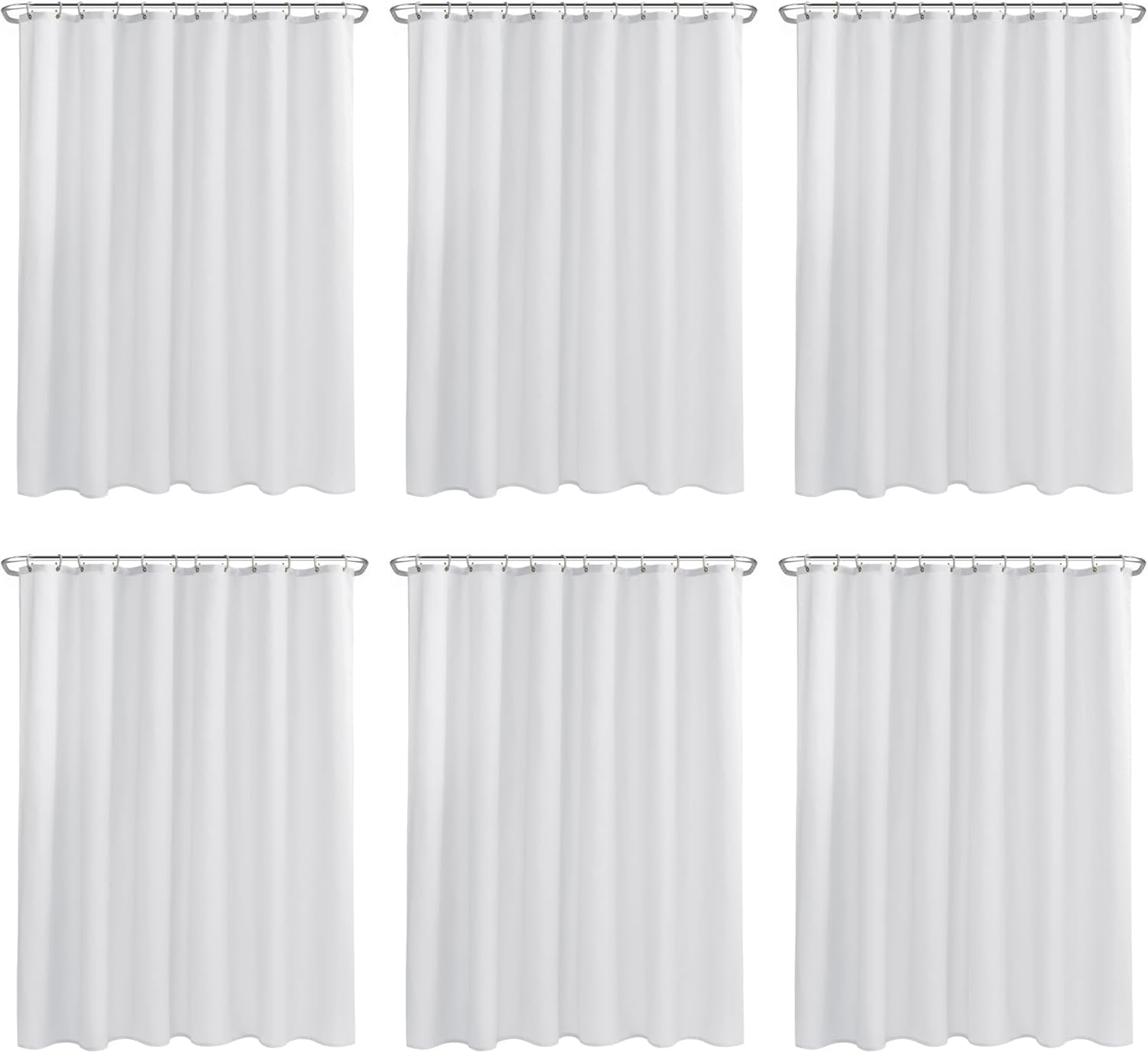 Nasitos Hotel Fabric Shower Curtain Liners - Water Resistant & Durable