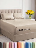 Extra Deep Twin XL Sheet Set - 4 Piece Cooling & Secure Fit