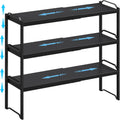25.5 Inches Expandable Cabinet Shelves 3 Pack - Stackable Organizer