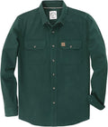 Dubinik Mens Button Up Long Sleeve Shirt - Comfortable Two Pocket