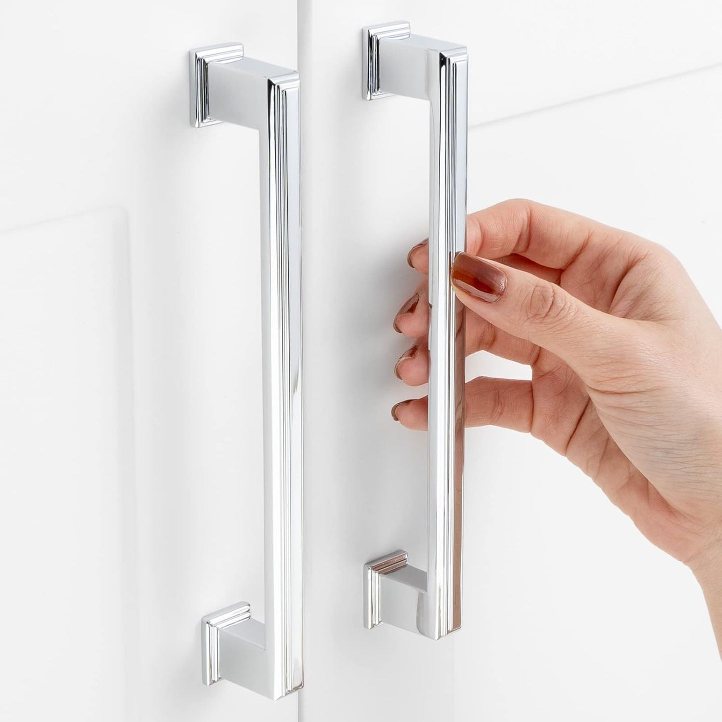 Polished Chrome Cabinet Pulls for Kitchen and Bathroom Use