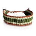 Men's Striped Sailor Rope Bracelet - Handmade Adjustable Macrame