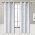 Nursery Curtains for Kids Room Star and Moon Blackout Panels - Room