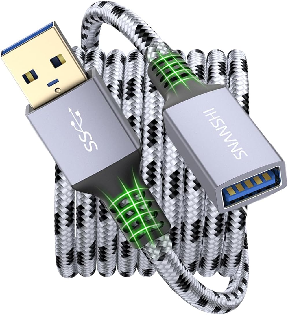 SNANSHI 25ft Nylon Braided USB 3.0 Extension: Extend Your Reach!