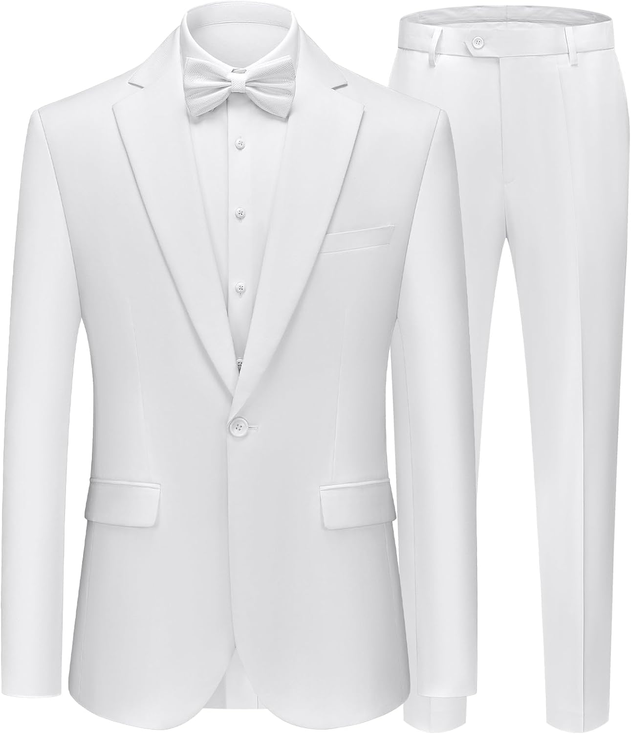 WEEN CHARM Men's Slim Fit 2 Piece Suit for Weddings and Prom