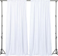 Gallety 10 ft x 10 ft White Backdrop Curtain - Durable Polyester Panel