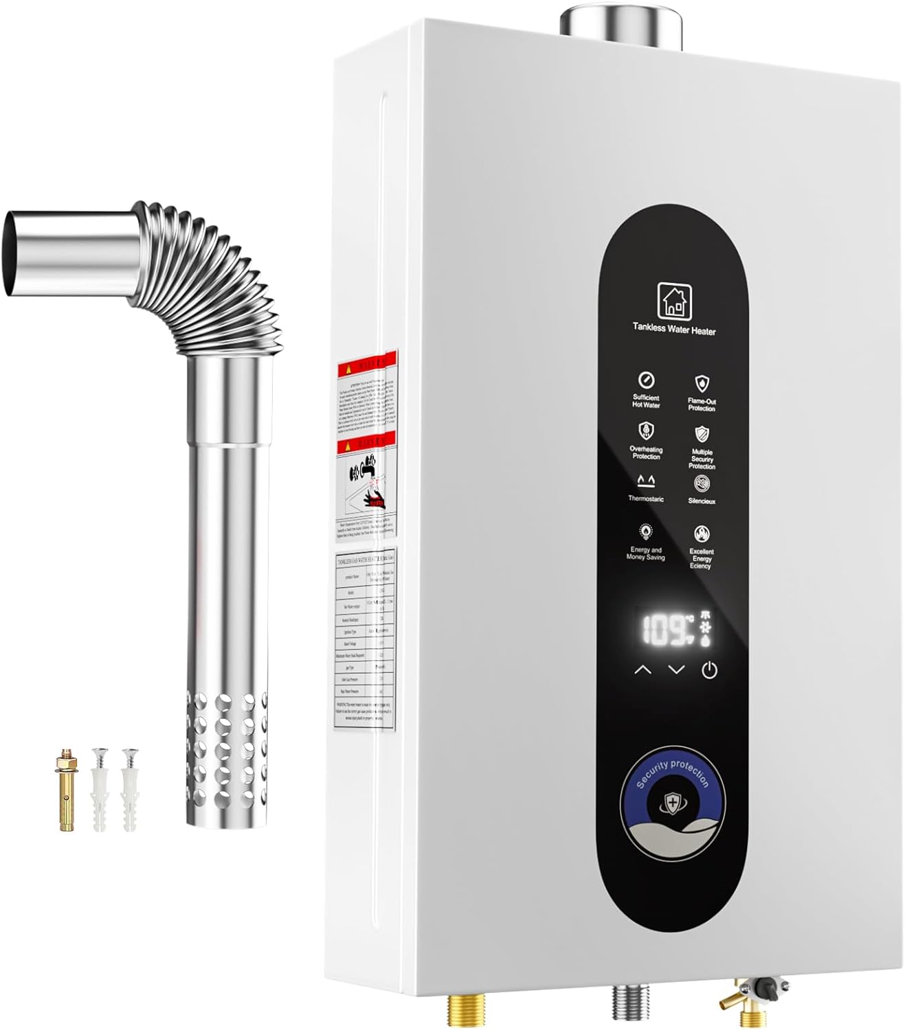 Natural Gas Tankless Water Heater with Instant Hot Water Feature