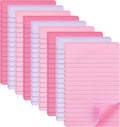 9 Pack Lined Sticky Notes 4x6 in - Large Ruled Pastel Pads for Lists