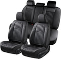 Coverado Car Seat Covers Full Set - Waterproof Nappa Leather Look