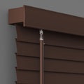 2 Inch Cordless Faux Wood Blind 39.5 in W x 60 in L - Walnut